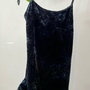 Vintage Velvet Slip Dress in Deep Midnight Tie-Dye